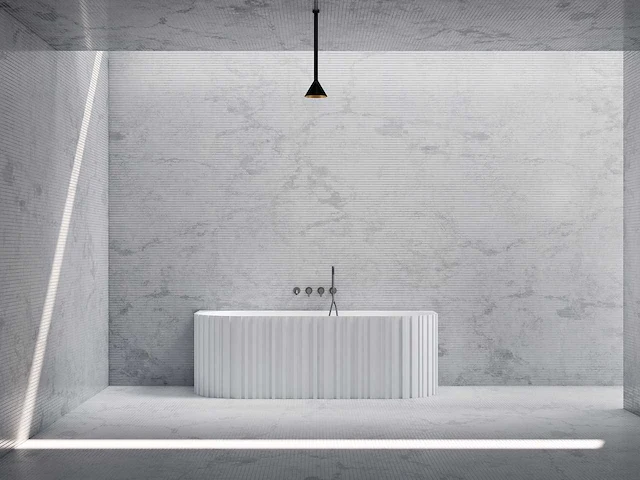Alpha design - heupbad - solid surface 3d planken - afbeelding 2 van  3