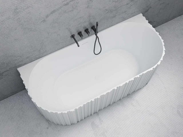 Alpha design - heupbad - solid surface 3d planken - afbeelding 3 van  3