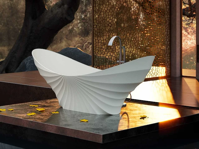 Alpha design - heupbad - solid surface zwaan - afbeelding 3 van  3