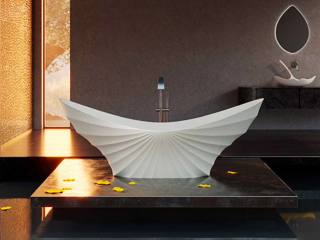 Alpha design - heupbad - solid surface zwaan - afbeelding 1 van  3