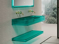 Alpha design - wastafel - transparant hars blauw - afbeelding 1 van  2