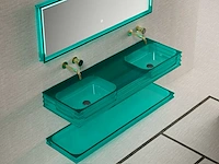 Alpha design - wastafel - transparant hars blauw - afbeelding 2 van  2