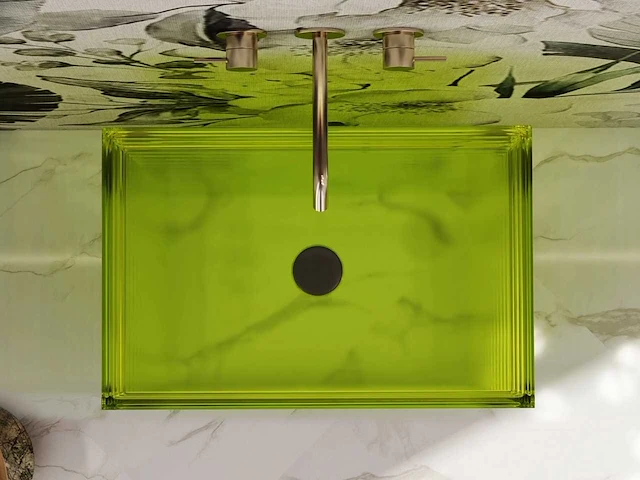 Alpha design - wastafel - transparant hars groen - afbeelding 3 van  3