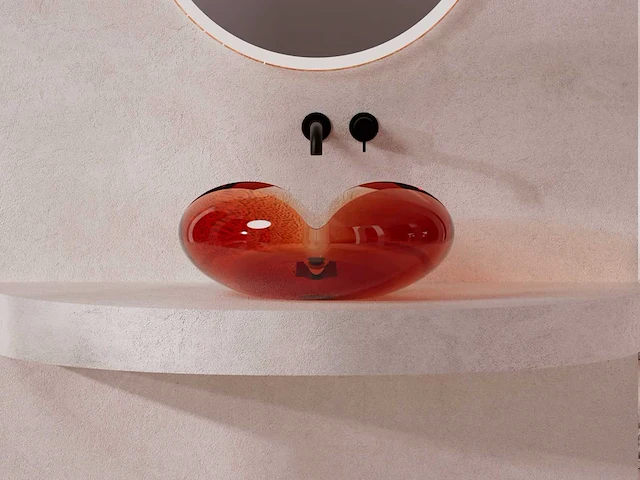 Alpha design - wastafel - transparante hars lotus - afbeelding 1 van  2