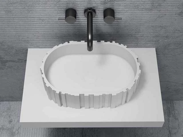 Alpha design - wastafel (2x) - 3d planken - afbeelding 3 van  3