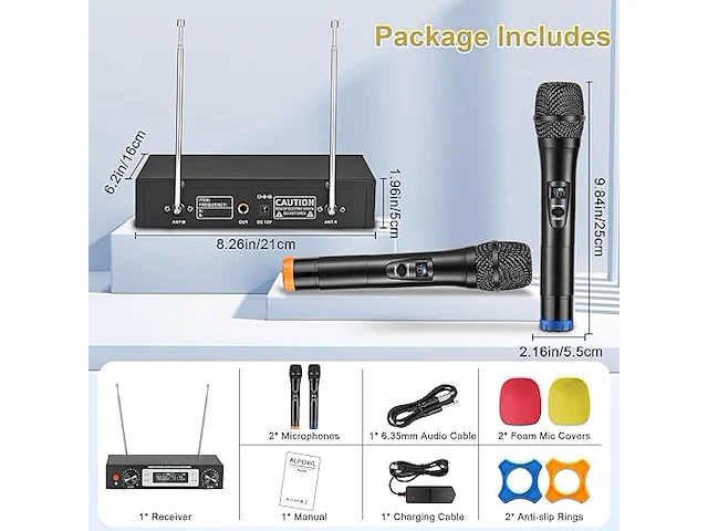 Alpowl wxm draadloze microfoonset - afbeelding 2 van  2