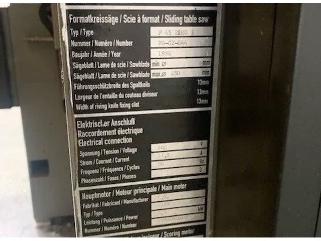 Altendorf f45 elmo iii formaatzaag - afbeelding 6 van  7