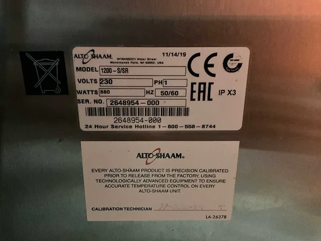 Alto shaam 1200-s/sr warmhoudkast - afbeelding 4 van  5