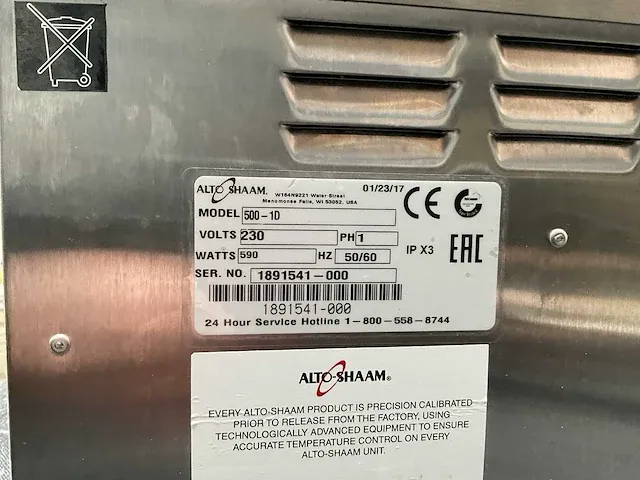 Alto-shaam 500-1d warmhoudlade - afbeelding 5 van  5