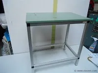 Alu bijzetafeltje metalen blad68x44x72 - afbeelding 1 van  1