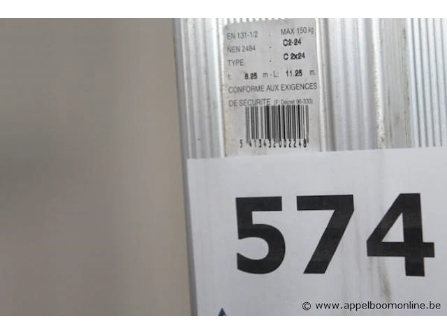 Alu ladder 2x24 solide - afbeelding 2 van  3