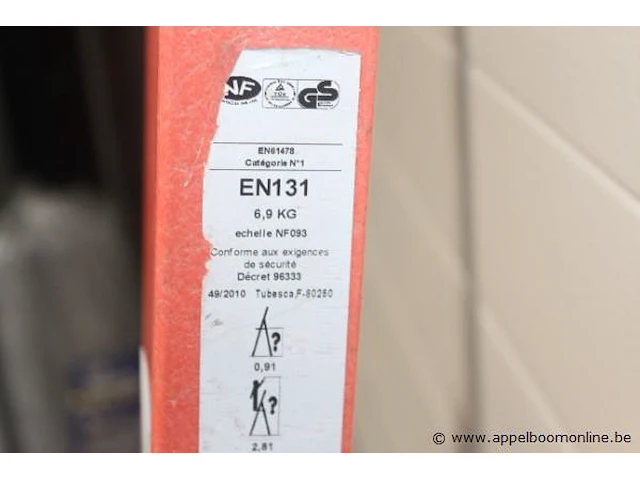 Alu ladder vv 2x14 sporten solide - afbeelding 3 van  3