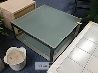 Alu salontafel met glazen blad - afbeelding 2 van  2