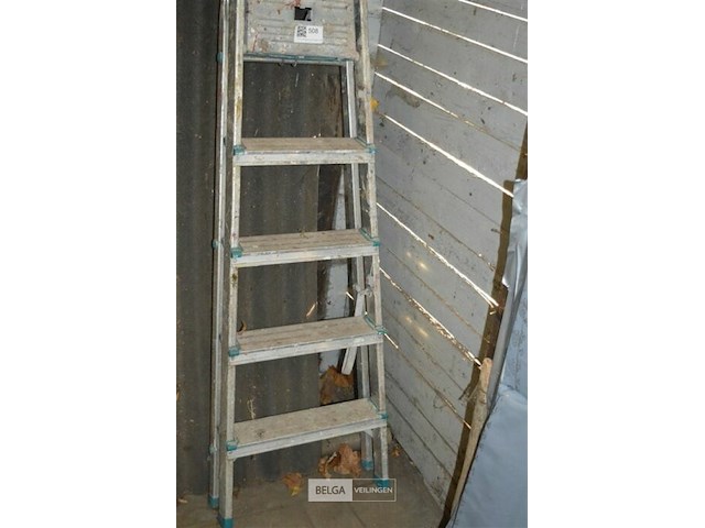 Alu trapladder 4 tredes - afbeelding 2 van  3