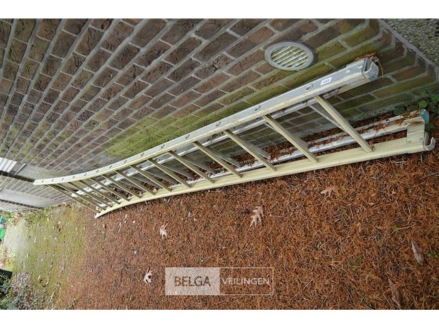 Aluminium 2-delige schuifladder 30 tredes - afbeelding 1 van  4