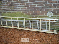 Aluminium 2-delige schuifladder 30 tredes - afbeelding 2 van  4