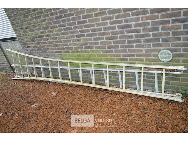 Aluminium 2-delige schuifladder 30 tredes - afbeelding 3 van  4