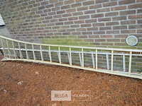 Aluminium 2-delige schuifladder 30 tredes - afbeelding 3 van  4