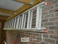 Aluminium 2-delige schuifladder 30 tredes - afbeelding 1 van  4