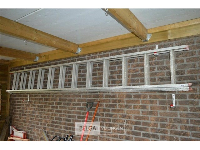 Aluminium 2-delige schuifladder 30 tredes - afbeelding 2 van  4