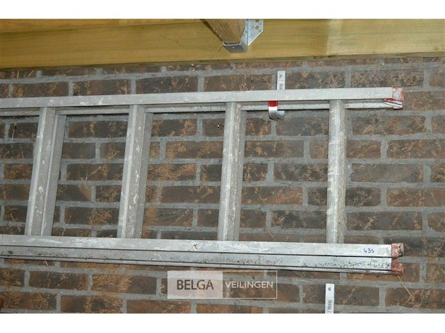 Aluminium 2-delige schuifladder 30 tredes - afbeelding 3 van  4