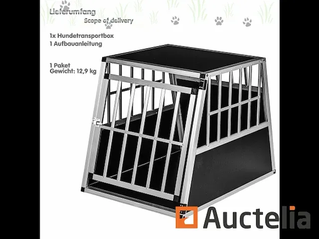 Aluminium hundetransportbox l rückwand 75° - afbeelding 2 van  6