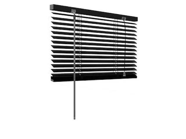 Aluminium jaloezie 25 mm zwart (kleurnr.203) 100x180 cm (bxh) - afbeelding 2 van  3