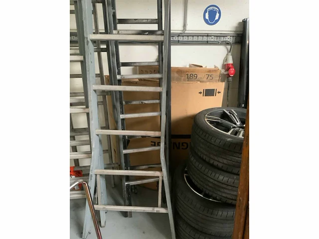 Aluminium ladder (3x) - afbeelding 2 van  3