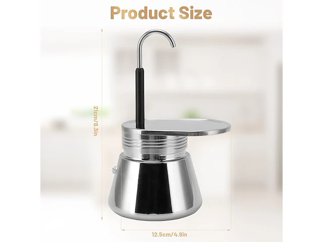Aluminium moka-koffiezetapparaat - afbeelding 3 van  6