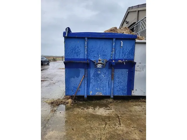Aluminium optrekcontainer blauw met afdekzeil - afbeelding 2 van  6