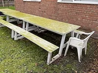 Aluminium picknicktafel (3x) - afbeelding 2 van  9