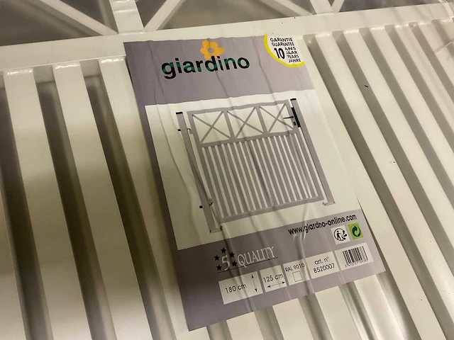 Aluminium poort enkel wit - afbeelding 1 van  4
