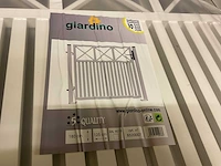Aluminium poort enkel wit - afbeelding 3 van  4