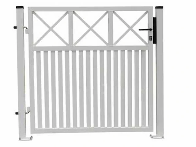 Aluminium poort wit - afbeelding 1 van  2