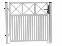 Aluminium poort wit - afbeelding 1 van  2