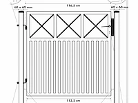 Aluminium poort wit - afbeelding 2 van  2
