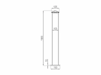 Aluminium poortpilaar - b15 cm x h190 cm - antraciet (x2) - afbeelding 3 van  3