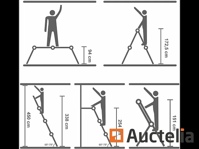 Aluminium schaal, opvouwbaar en multifunctioneel, 2 staanders - afbeelding 3 van  9