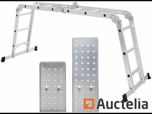 Aluminium schaal, opvouwbaar en multifunctioneel, 2 staanders - afbeelding 8 van  9
