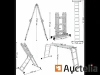Aluminium schaal, opvouwbaar en multifunctioneel, 2 staanders - afbeelding 9 van  9