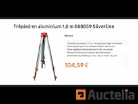 Aluminium statief 1,6 m silverline 868659