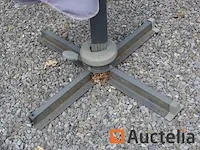 Aluminium voetparaplu (met zwengel) - afbeelding 1 van  7