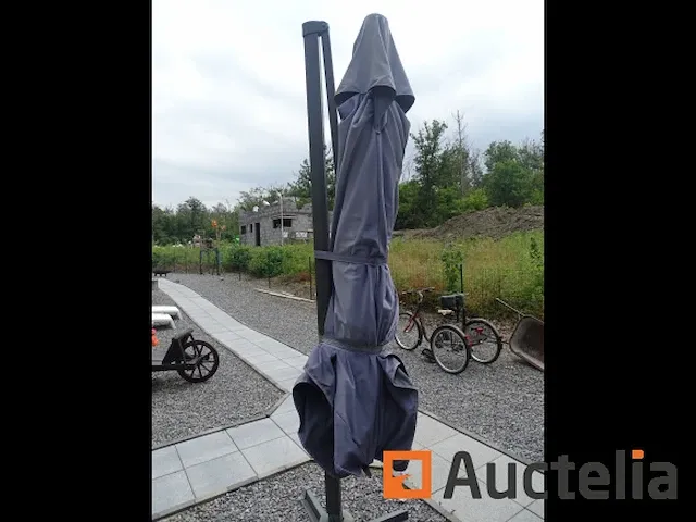 Aluminium voetparaplu (met zwengel) - afbeelding 2 van  7