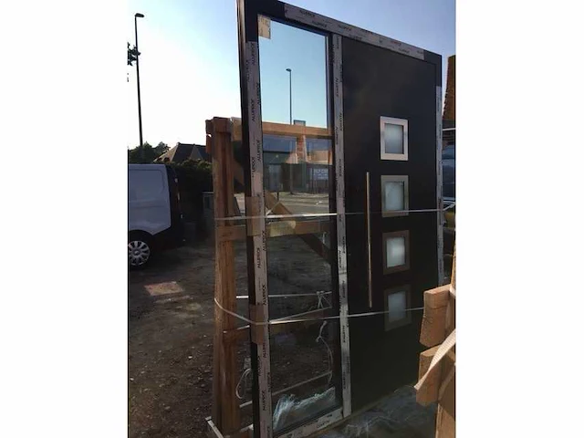 Aluprof voordeur met zijraam antraciet ral 7021 1620x2295mm - afbeelding 2 van  2
