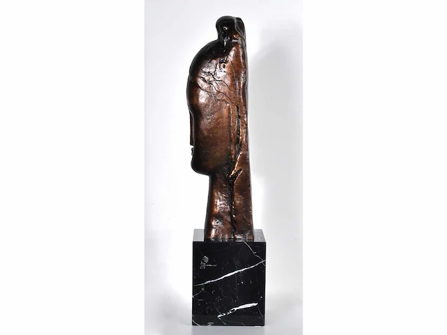 Amadeo modigliani - tête de jeune femme - brons - afbeelding 3 van  7