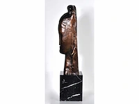 Amadeo modigliani - tête de jeune femme - brons - afbeelding 3 van  7