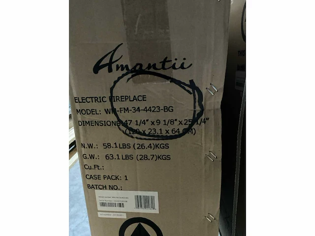 Amantii wm-fm-34-4423-bg - elektrische kachel - afbeelding 2 van  5