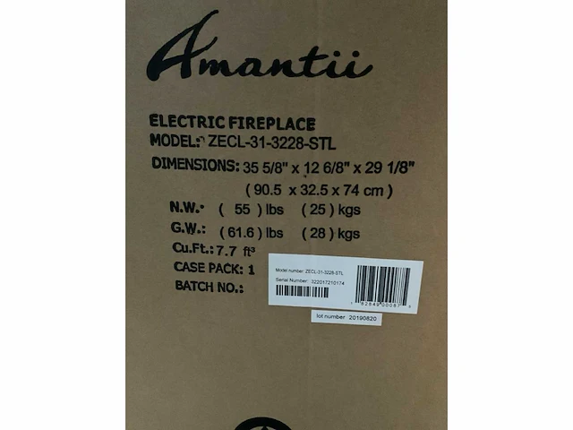 Amantii zero-cl-31-3228-stl - elektrische kachel - afbeelding 5 van  5
