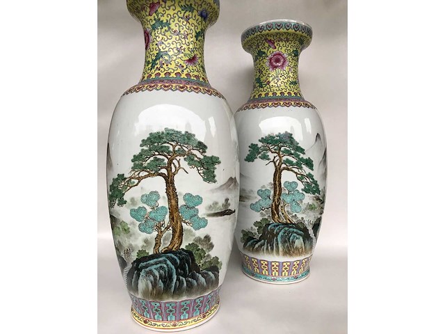Amazing pair of jingdezhen chinese vases - afbeelding 5 van  36