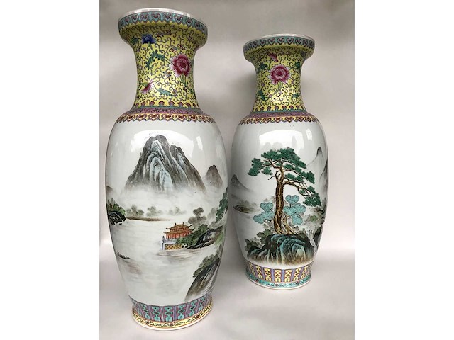Amazing pair of jingdezhen chinese vases - afbeelding 6 van  36